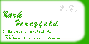 mark herczfeld business card